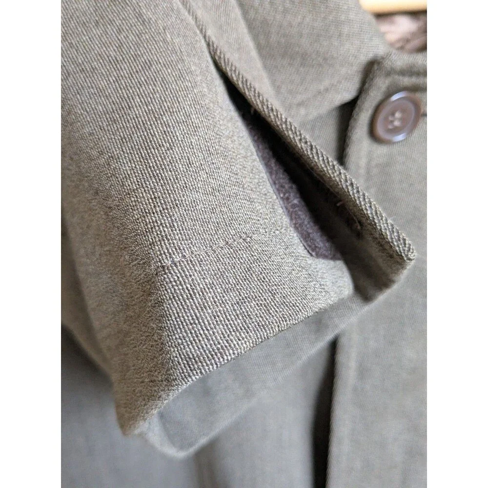 DUNHILL Virgin Wool Overcoat Coat ITALIAN 52 US42  XL Removable Quilted Lining